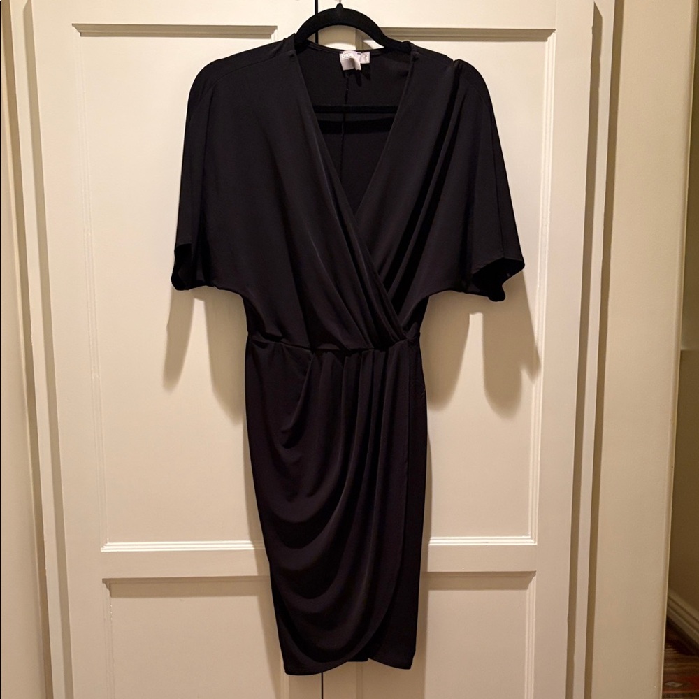 ASOS Black Midi Wrap Dress
